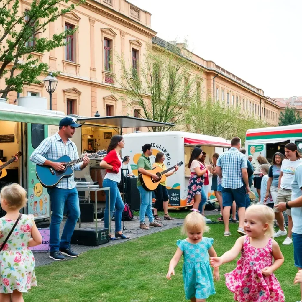 Families enjoying outdoor events in Florence SC during spring and summer.