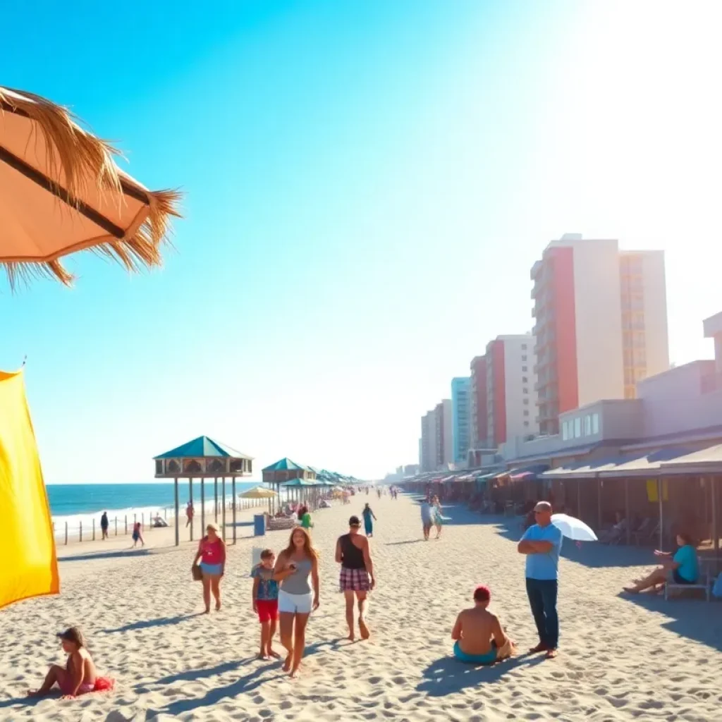 Clear skies and warm temperatures at Myrtle Beach