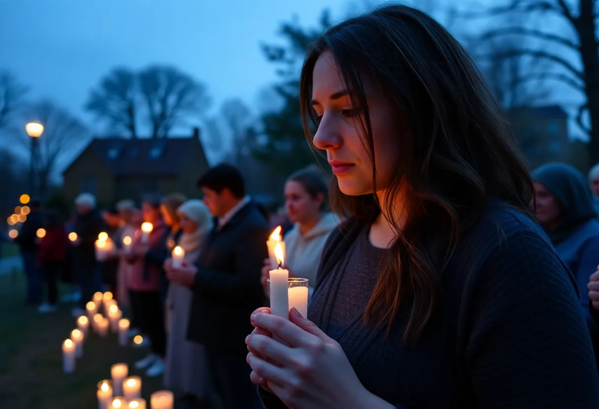 Community members gathered at a candlelight vigil in Florence KY