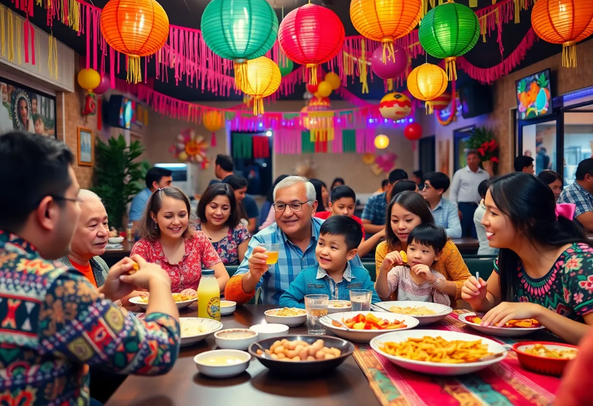 Families enjoying Cinco de Mayo at a local restaurant in Florence SC