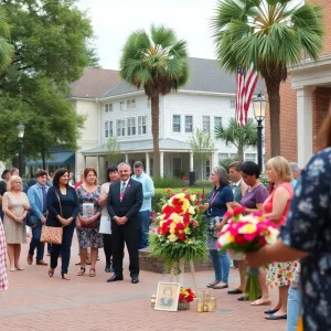 Community gathering in Florence, SC in memory of Neil Cantey