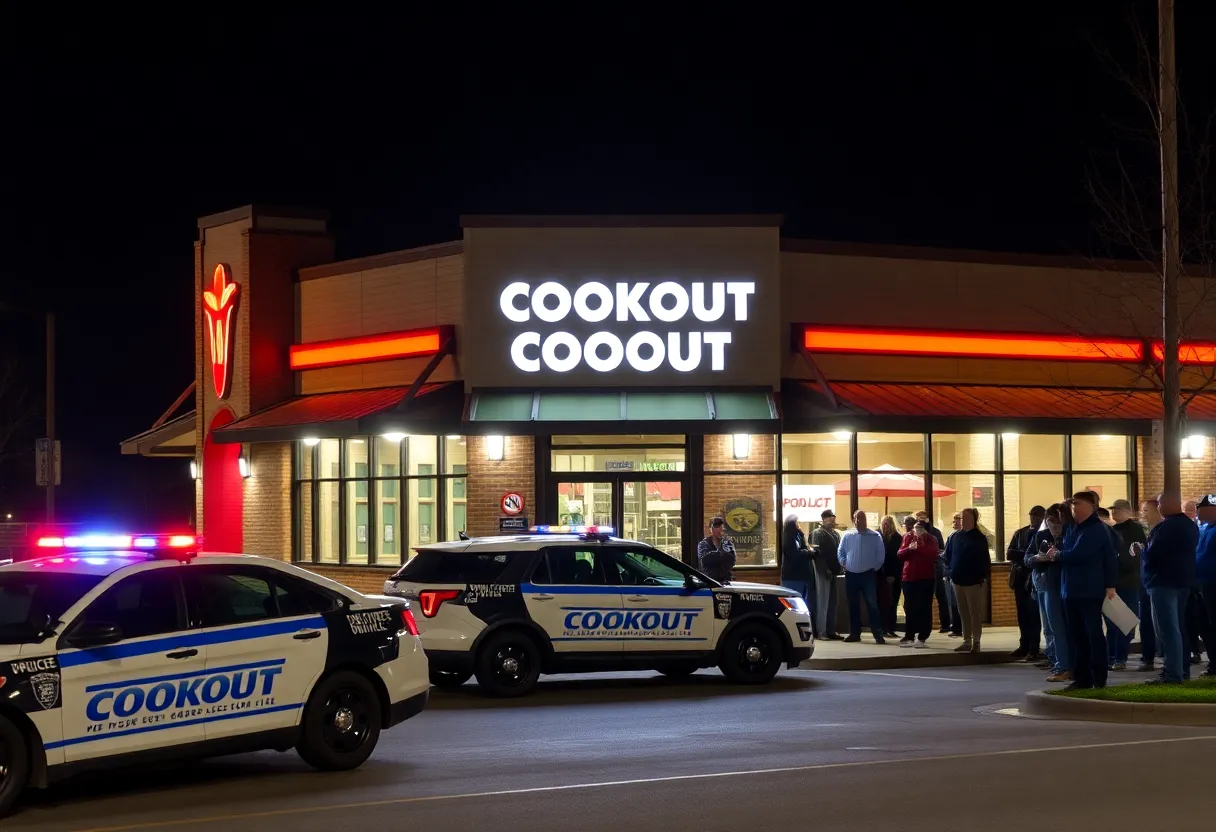Police investigating shooting incident outside Cookout restaurant in Florence