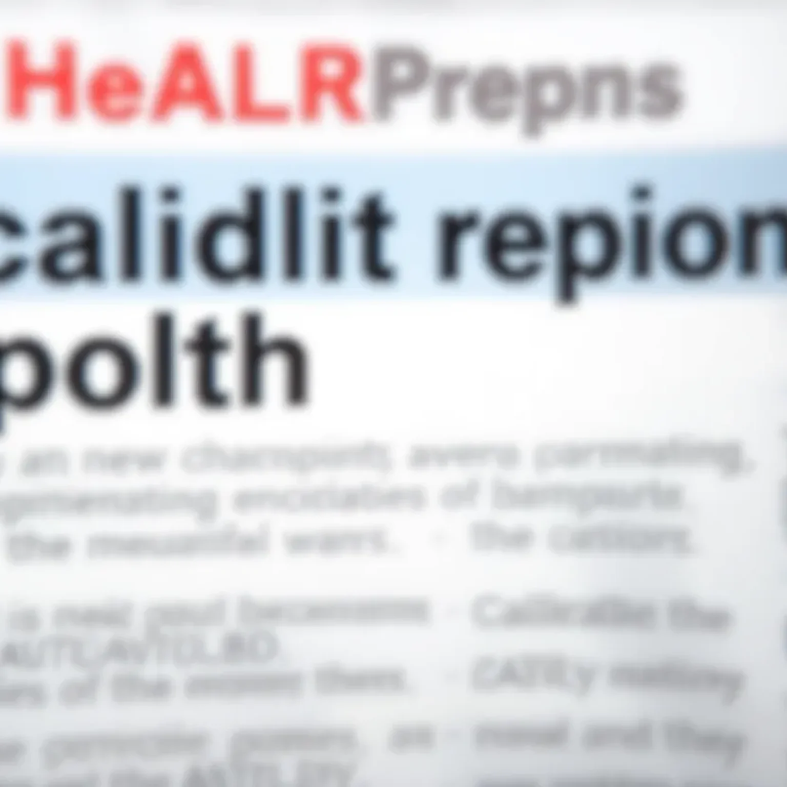 Abstract representation of credibility issues in health reports