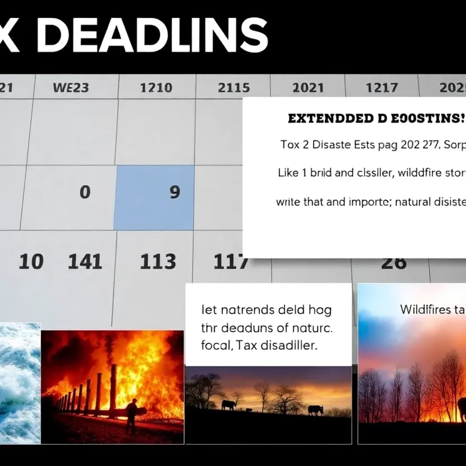 Extended Tax Filing Deadlines Announcement