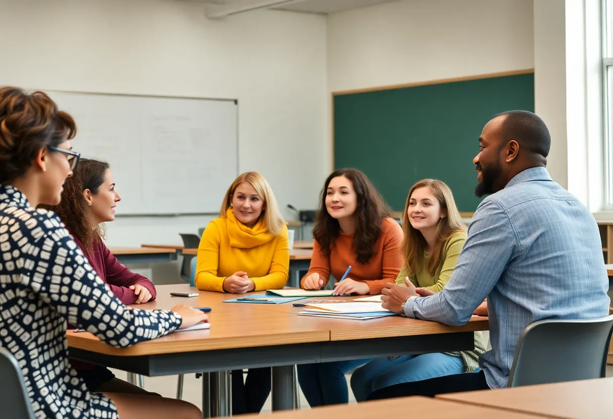 Florence-Carlton School Board members in a meeting