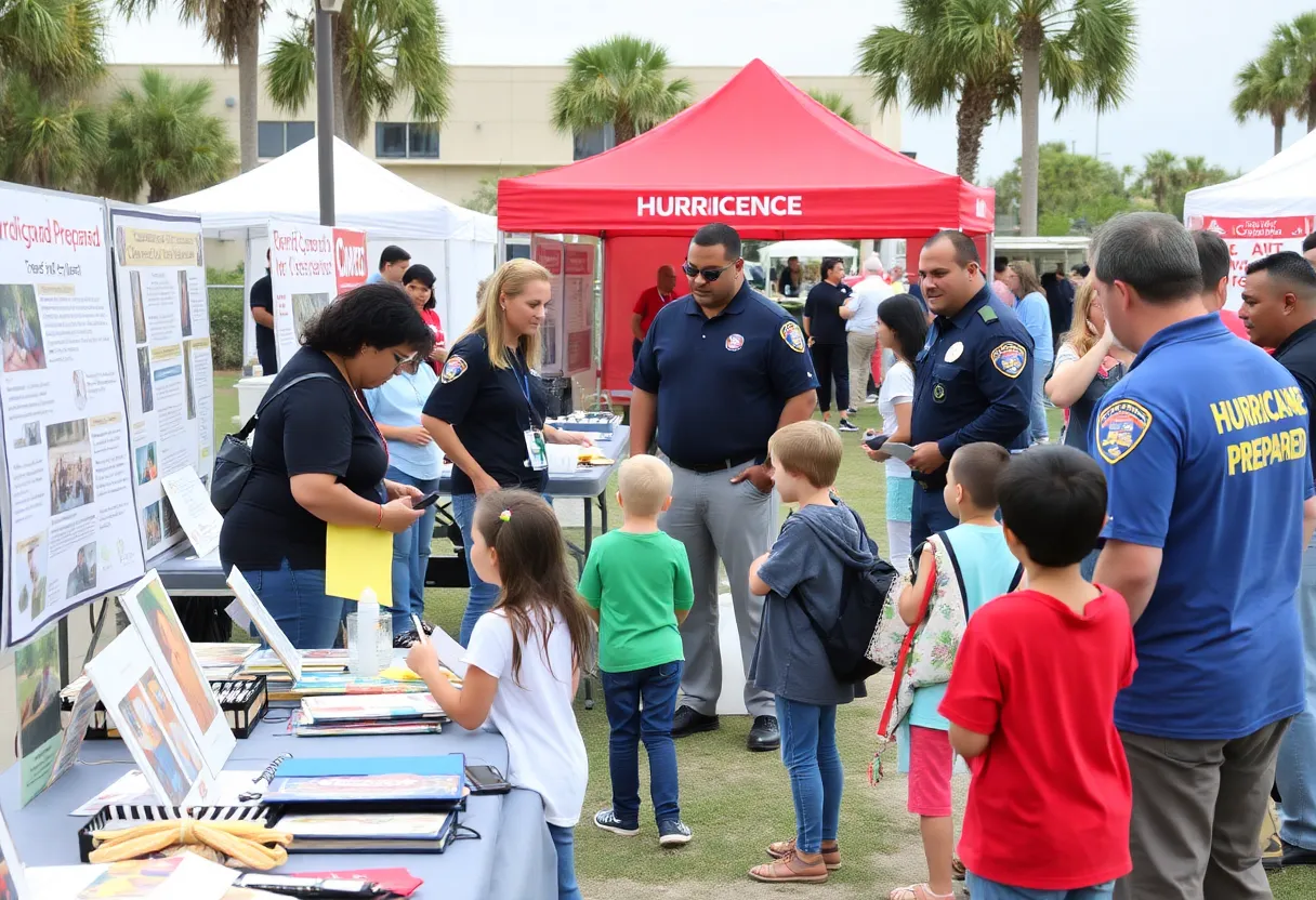 Community members at the Florence County Hurricane Preparedness Expo learning about disaster readiness.
