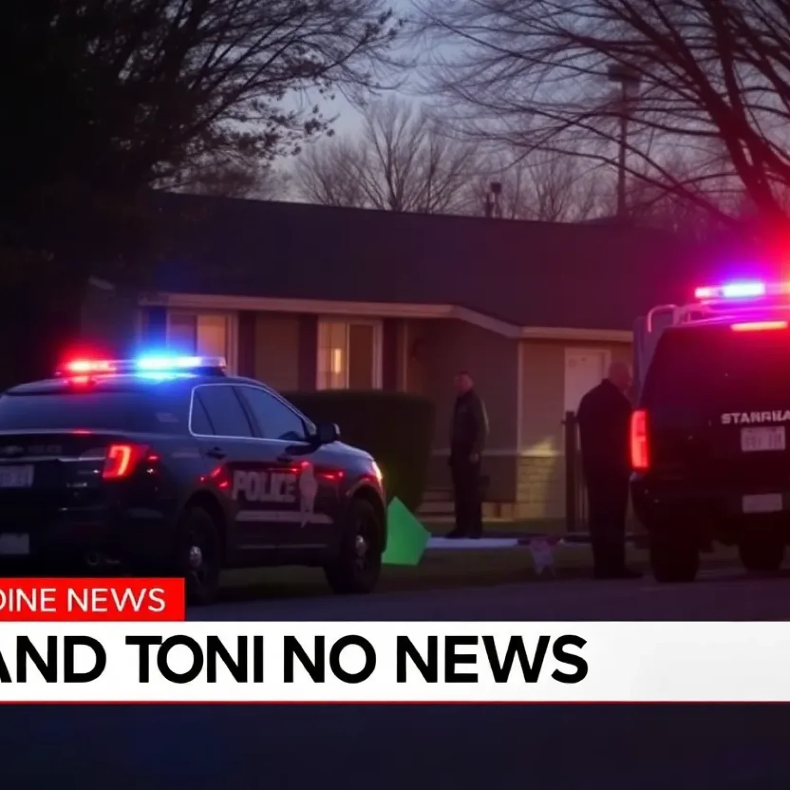 Law enforcement nearing a residential standoff scene as tensions rise.