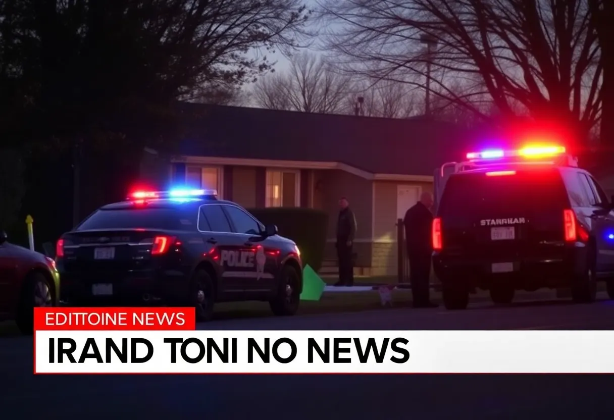 Law enforcement nearing a residential standoff scene as tensions rise.