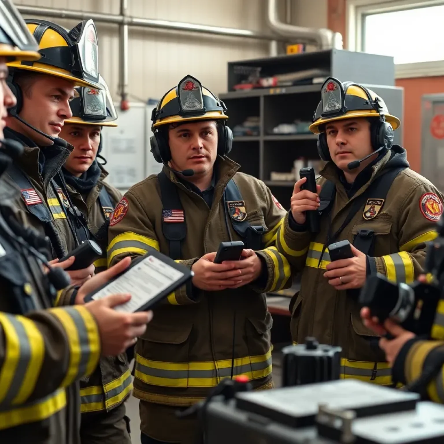 Firefighters engaging in training with advanced accountability equipment in Florence County.