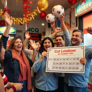 Celebration of lottery winners in Florence