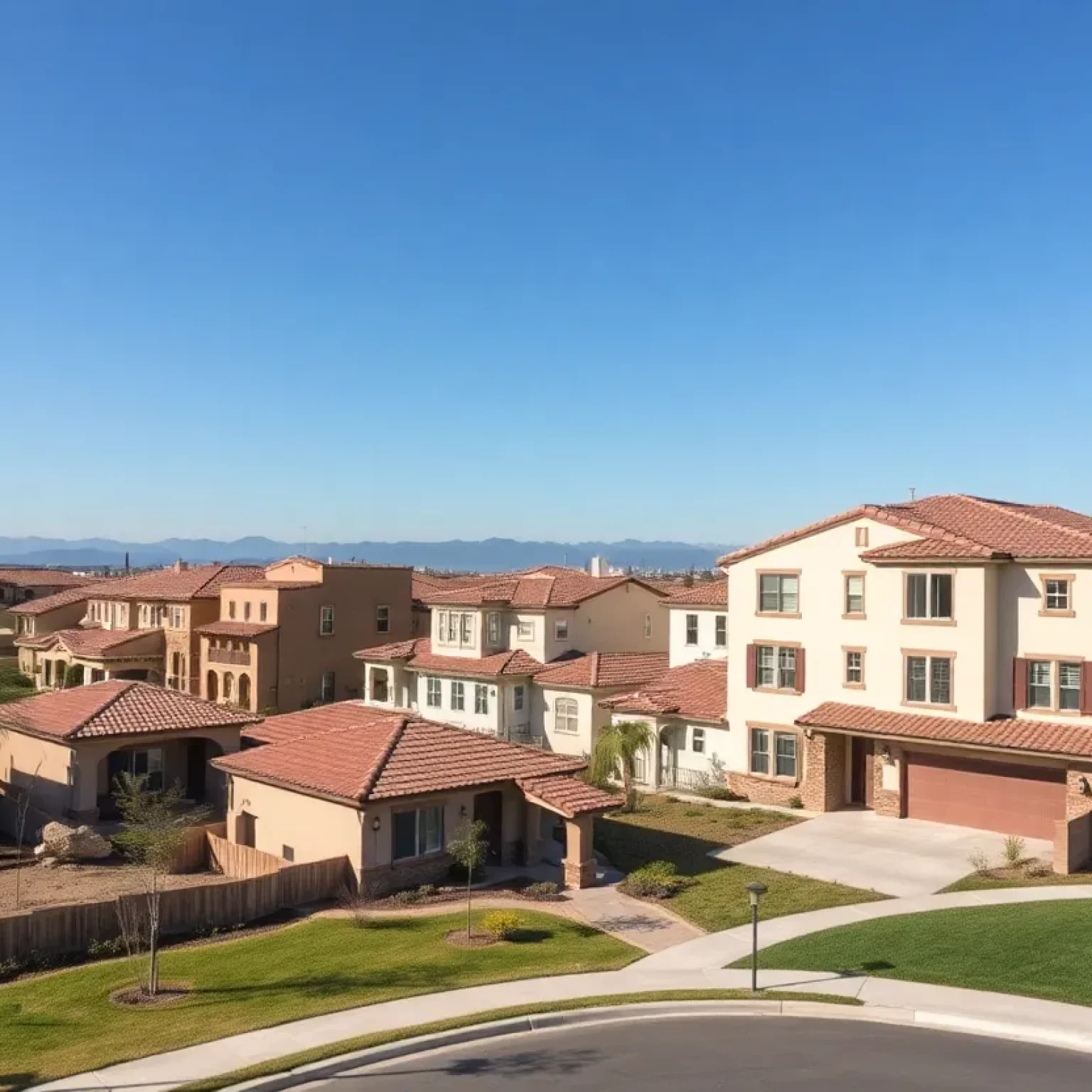A picturesque view of homes in a Florence neighborhood