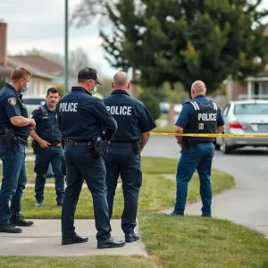 Police officers conducting an investigation in Florence related to child exploitation