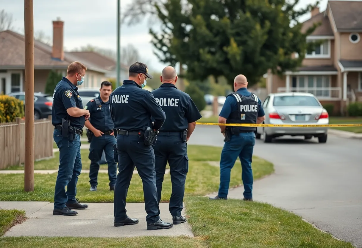 Police officers conducting an investigation in Florence related to child exploitation