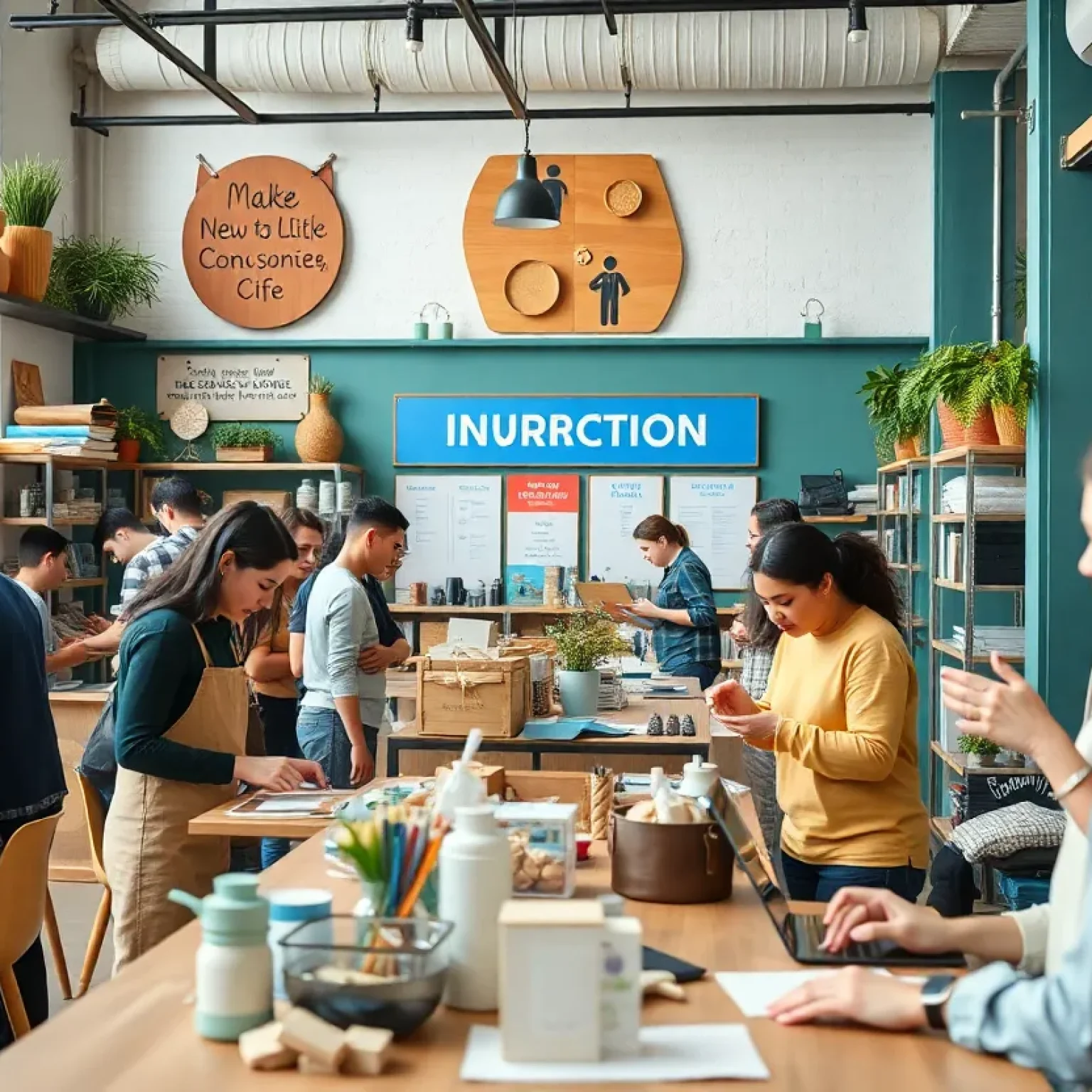 Workshop in Florence's Retail Incubator showcasing small business owners