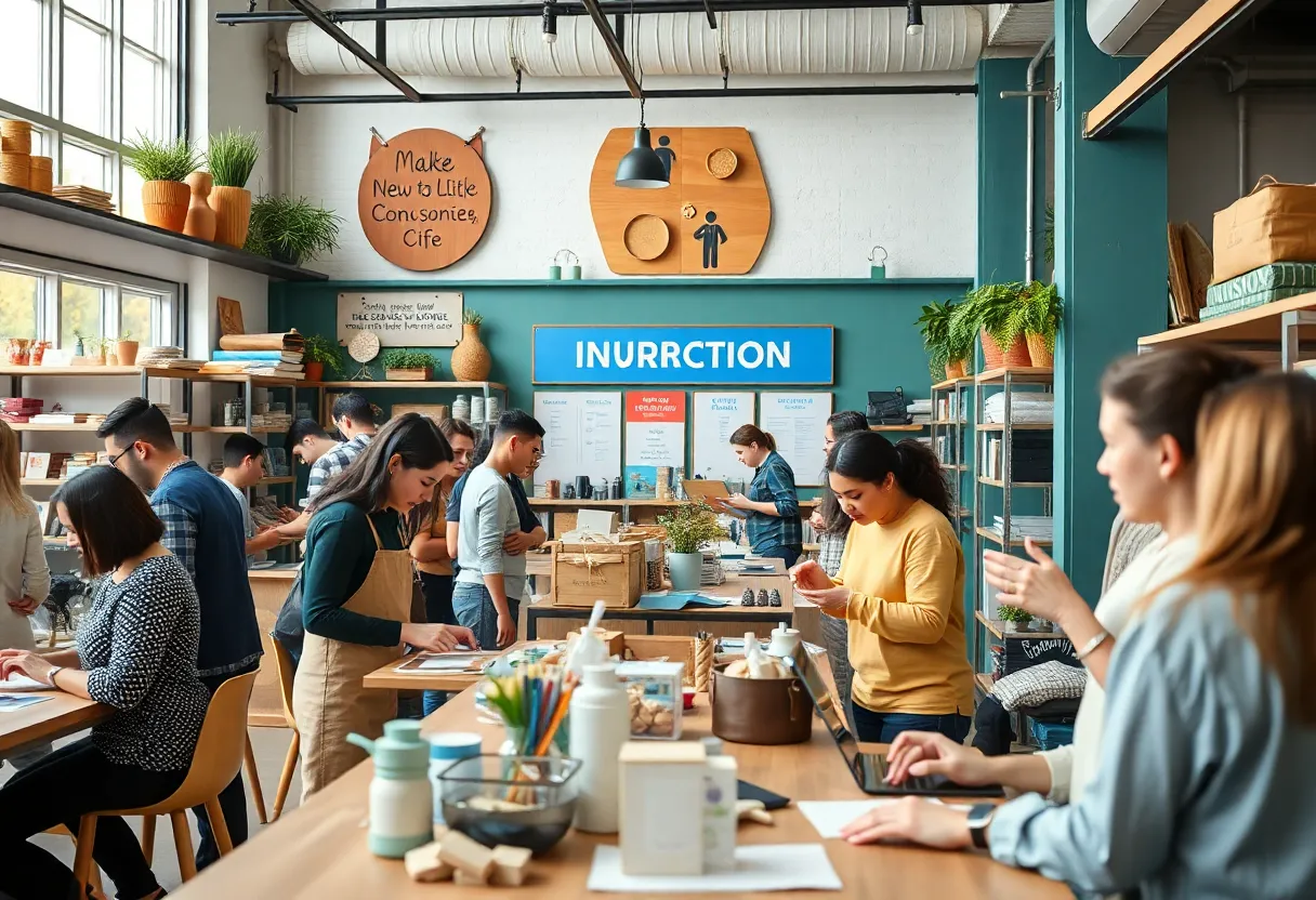 Workshop in Florence's Retail Incubator showcasing small business owners