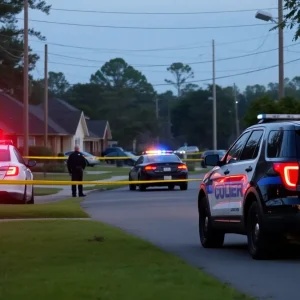 Police investigating a shooting scene in Florence SC