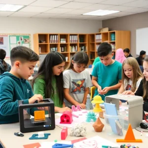 Students participating in engaging educational activities