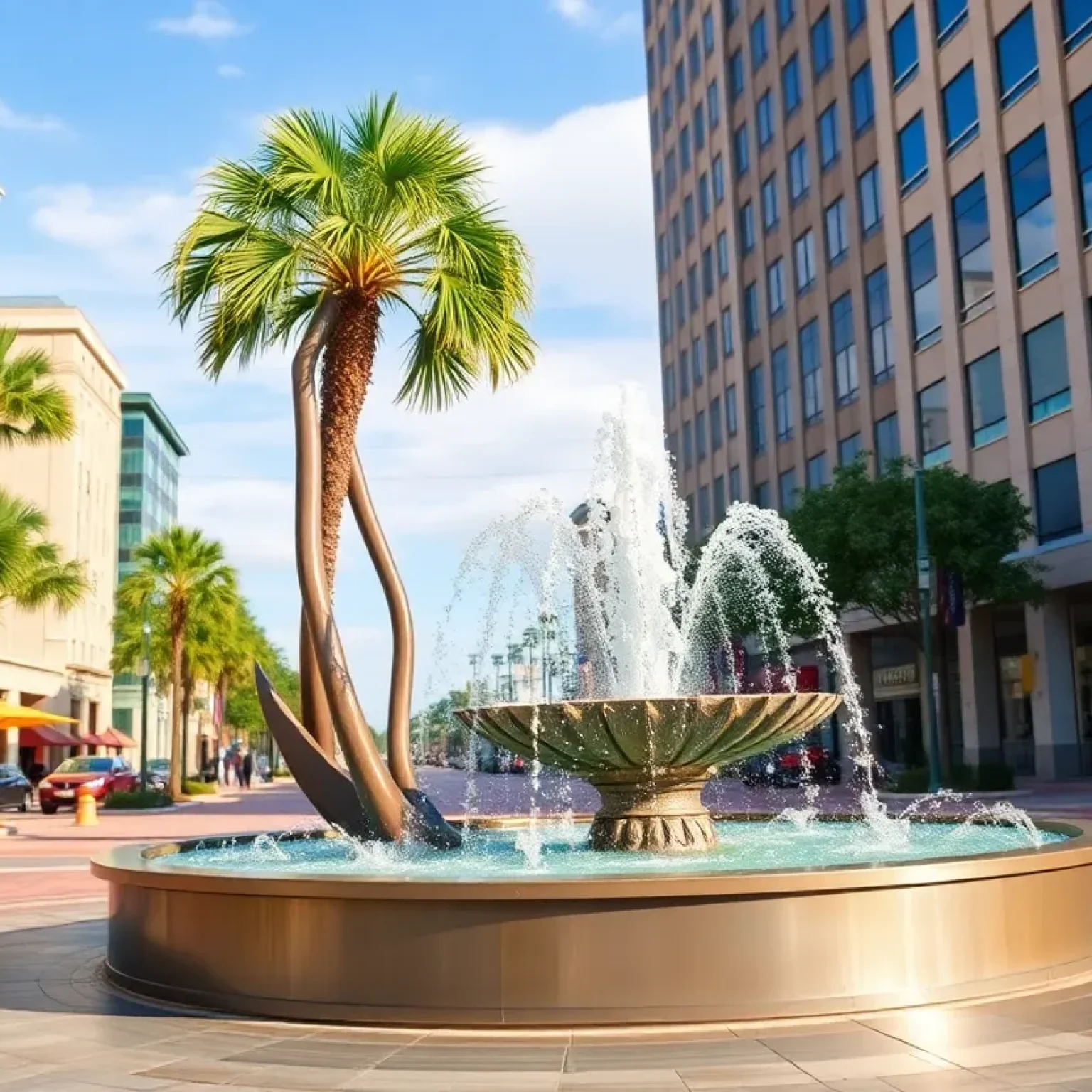 New steel sculpture in Florence featuring a Palmetto tree