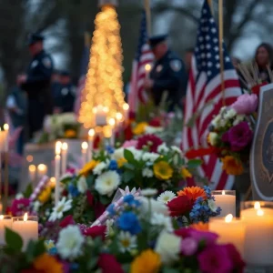 Memorial site for a fallen law enforcement officer