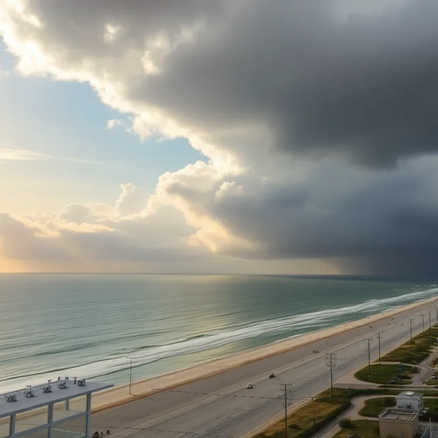 Myrtle Beach weather transition from sunny to cloudy conditions
