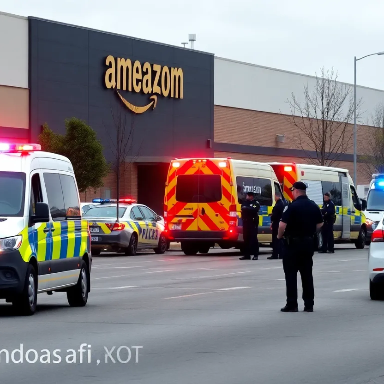 Police investigating an officer-involved shooting outside an Amazon facility