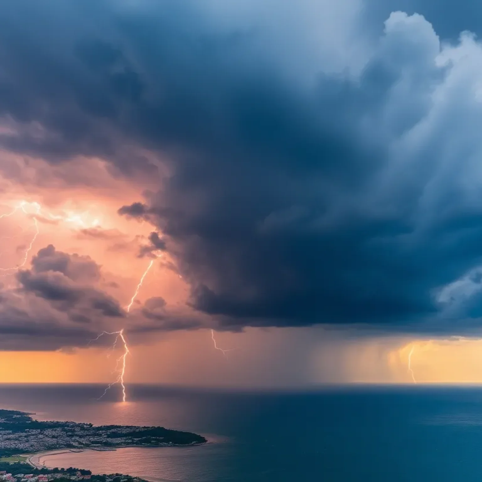 Dramatic storm clouds over Wilmington, NC