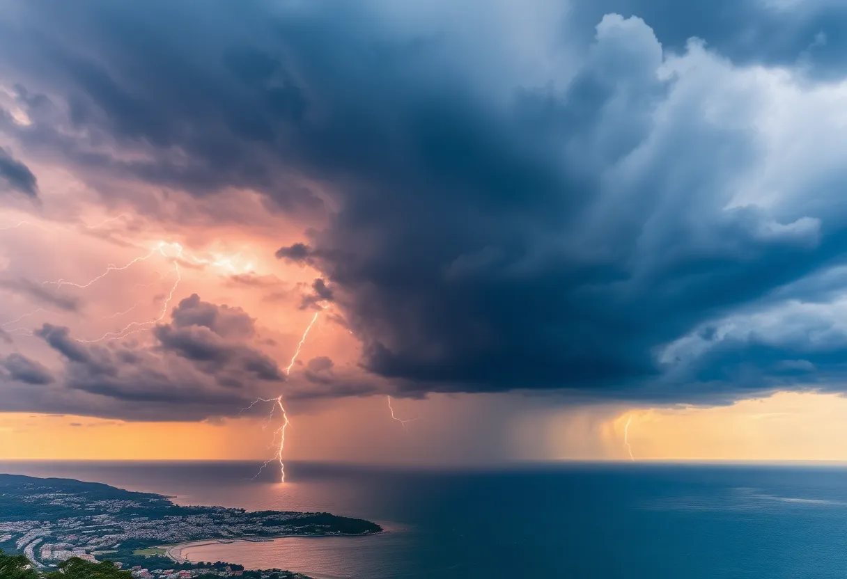 Dramatic storm clouds over Wilmington, NC