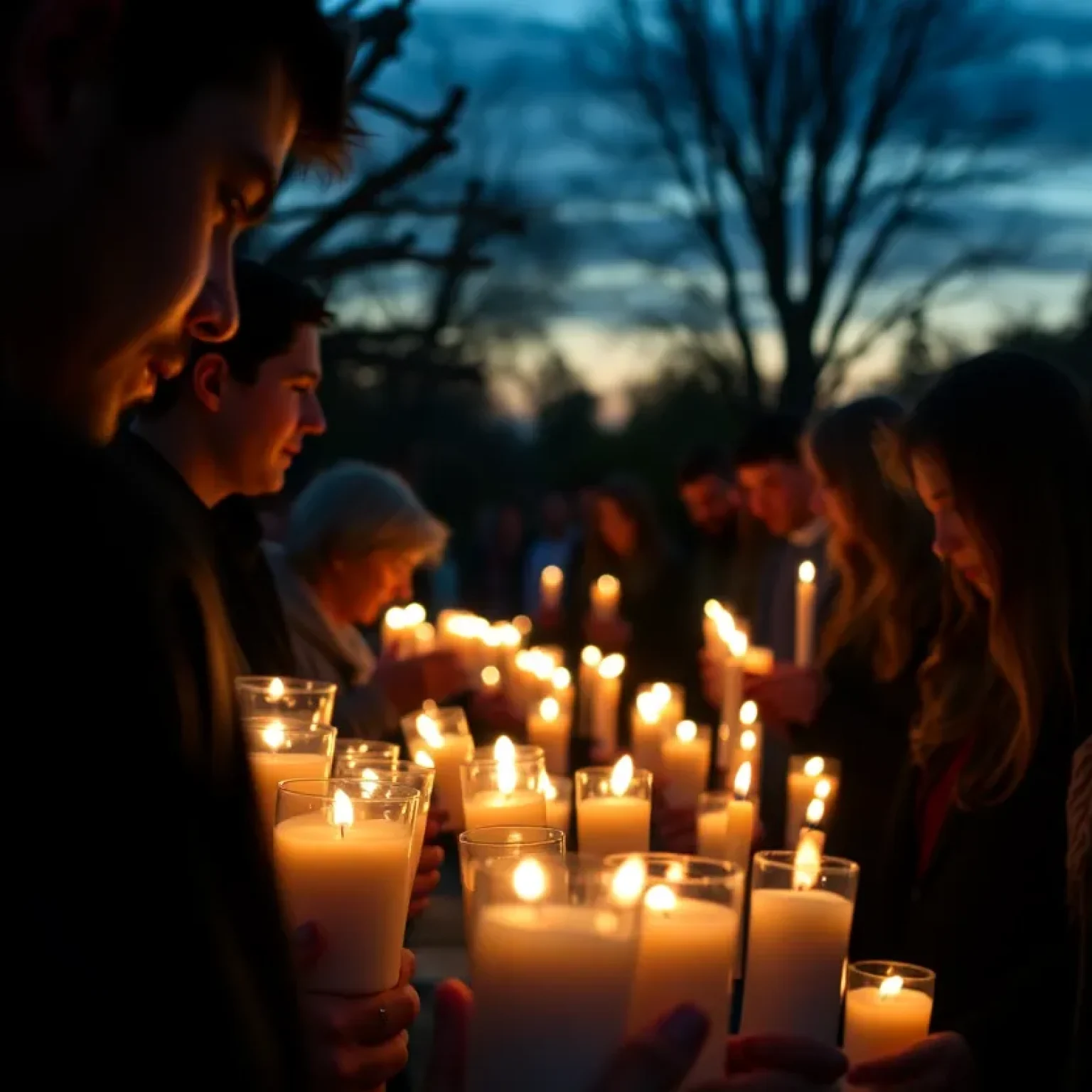Community vigil honoring the memory of Wadee Alfayoumi, symbolizing unity against hate.