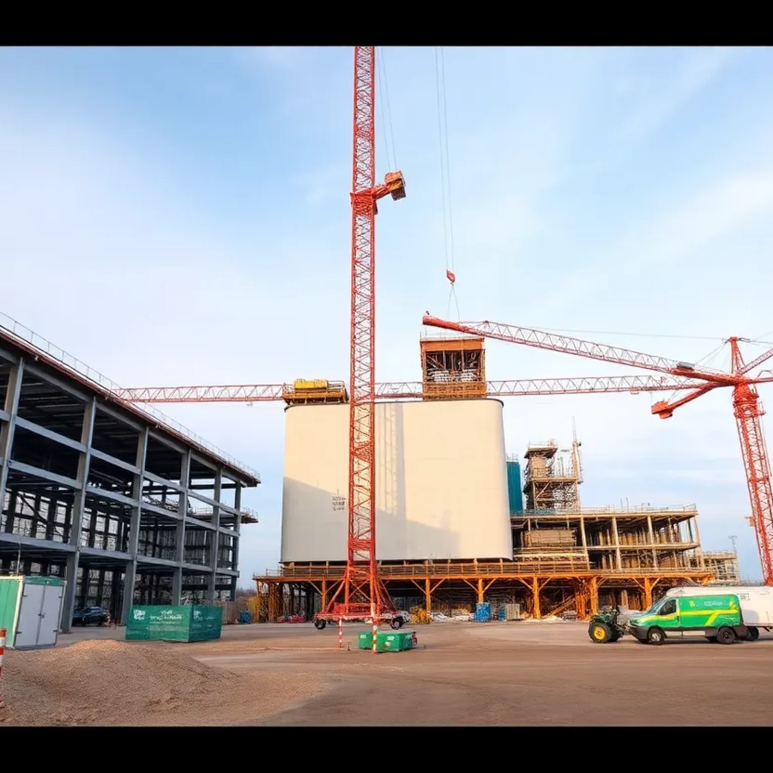 Construction site of AESC battery plant in Bowling Green, Kentucky