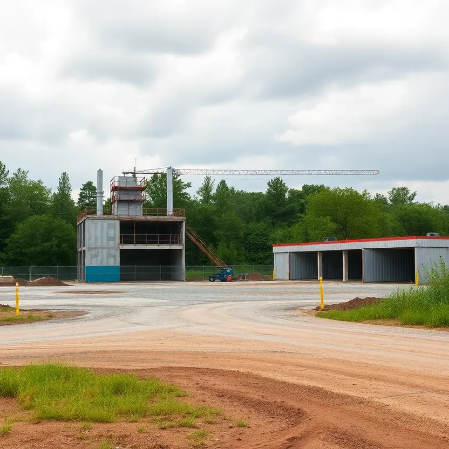 Empty construction site of AESC battery plant in Florence, SC