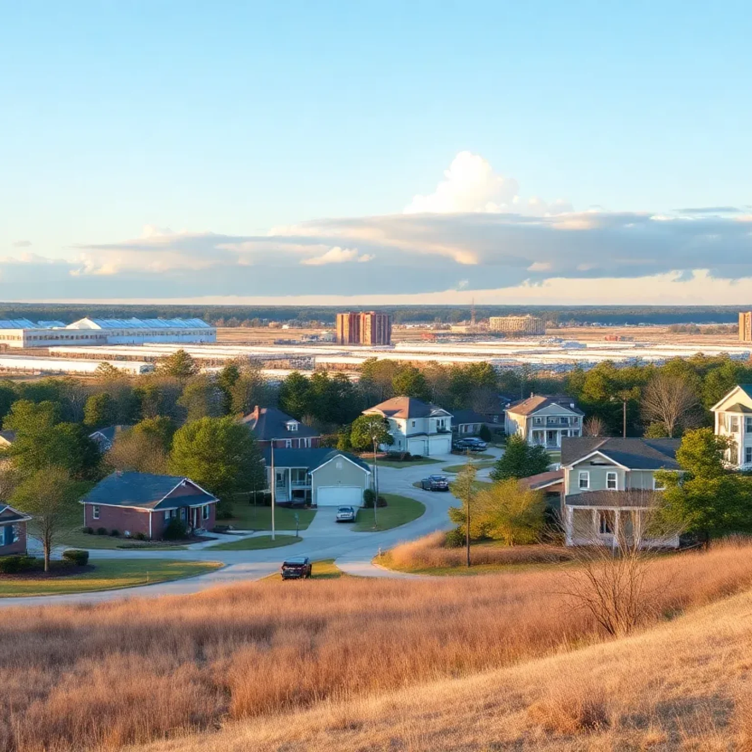 Scenic view of affordable retirement towns in South Carolina