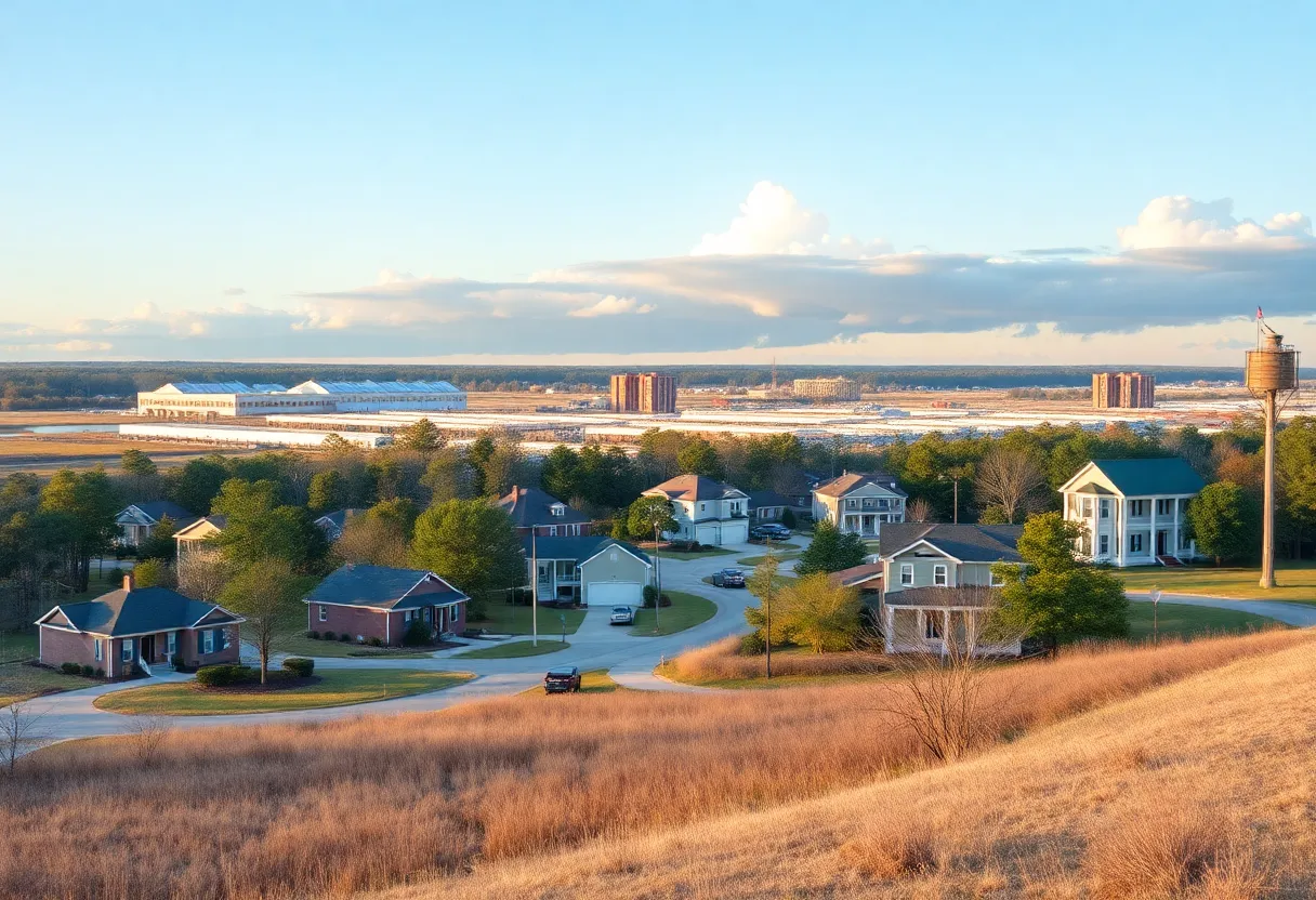 Scenic view of affordable retirement towns in South Carolina