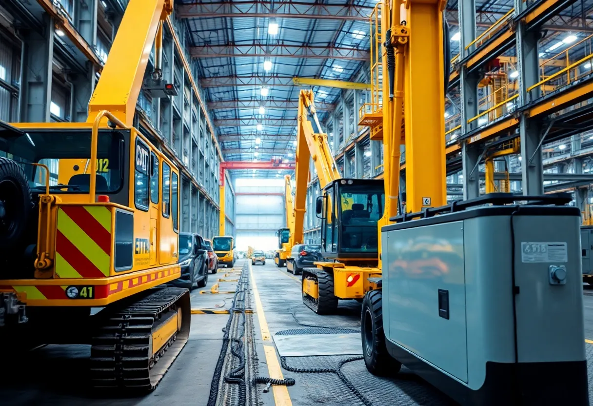 Construction site for electric vehicle battery plant in Florence