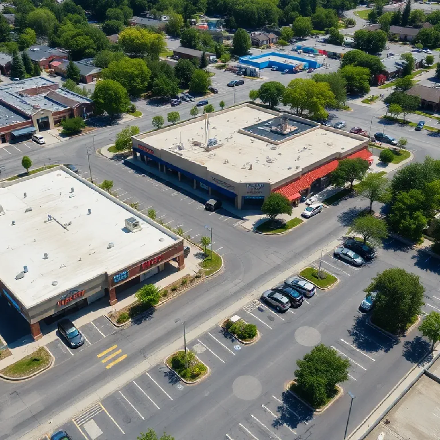 Commons at Magnolia shopping center with multiple retail stores