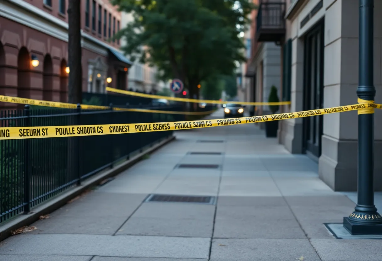 Police tape at a crime scene in Florence