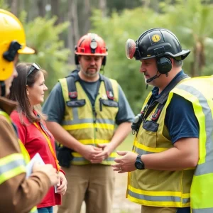 Volunteers in South Carolina undergoing emergency response training