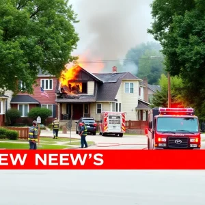 Emergency responders at a house fire in Florence SC