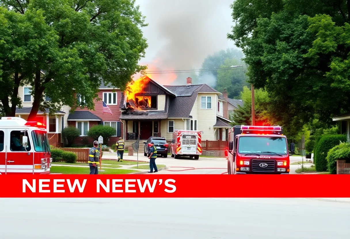 Emergency responders at a house fire in Florence SC