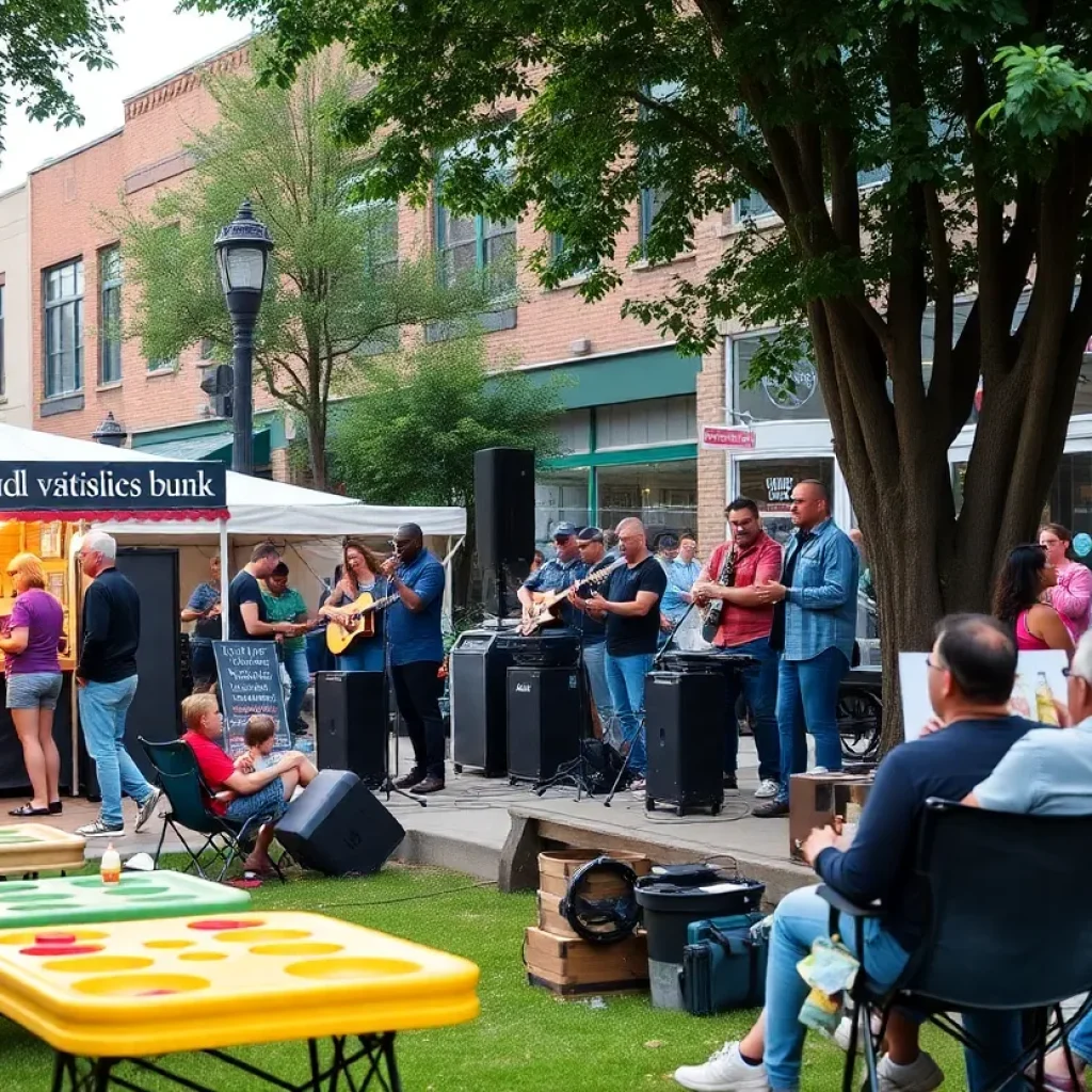 Crowd enjoying the Florence After 5 event with live music.
