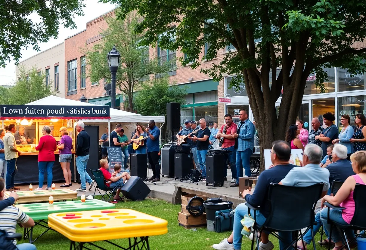 Crowd enjoying the Florence After 5 event with live music.