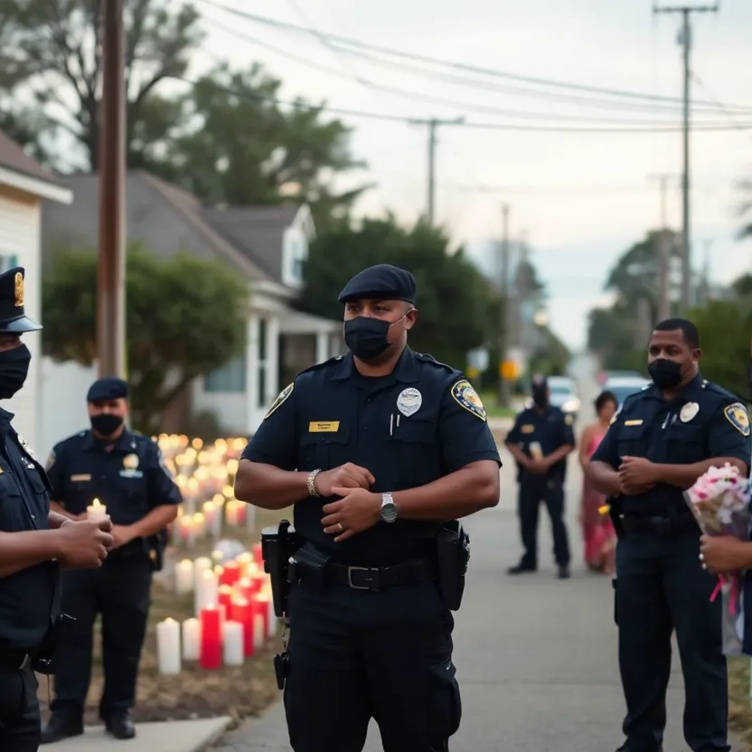 Community members mourning the loss due to gun violence in Florence.