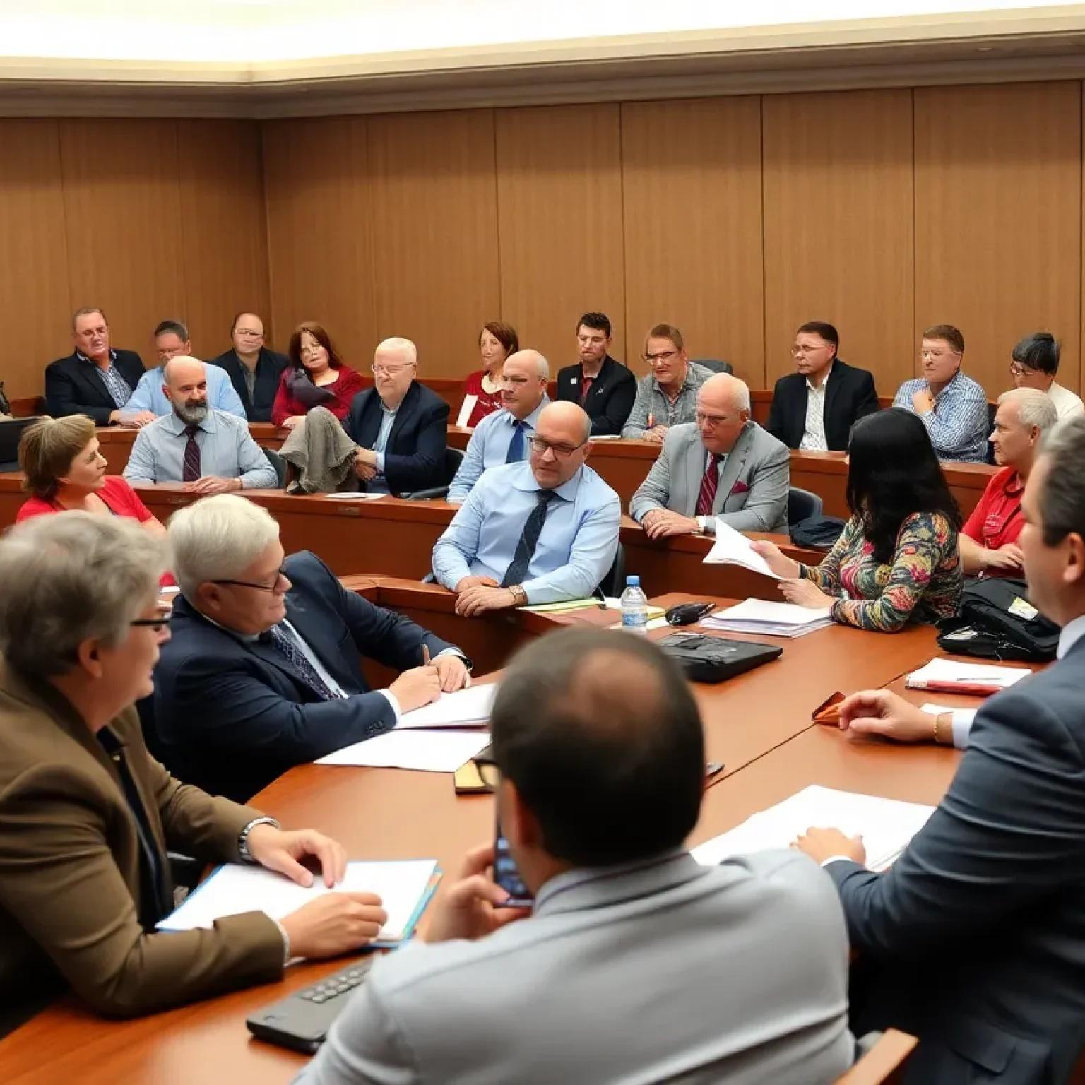 Florence County Council members discussing budget ordinance