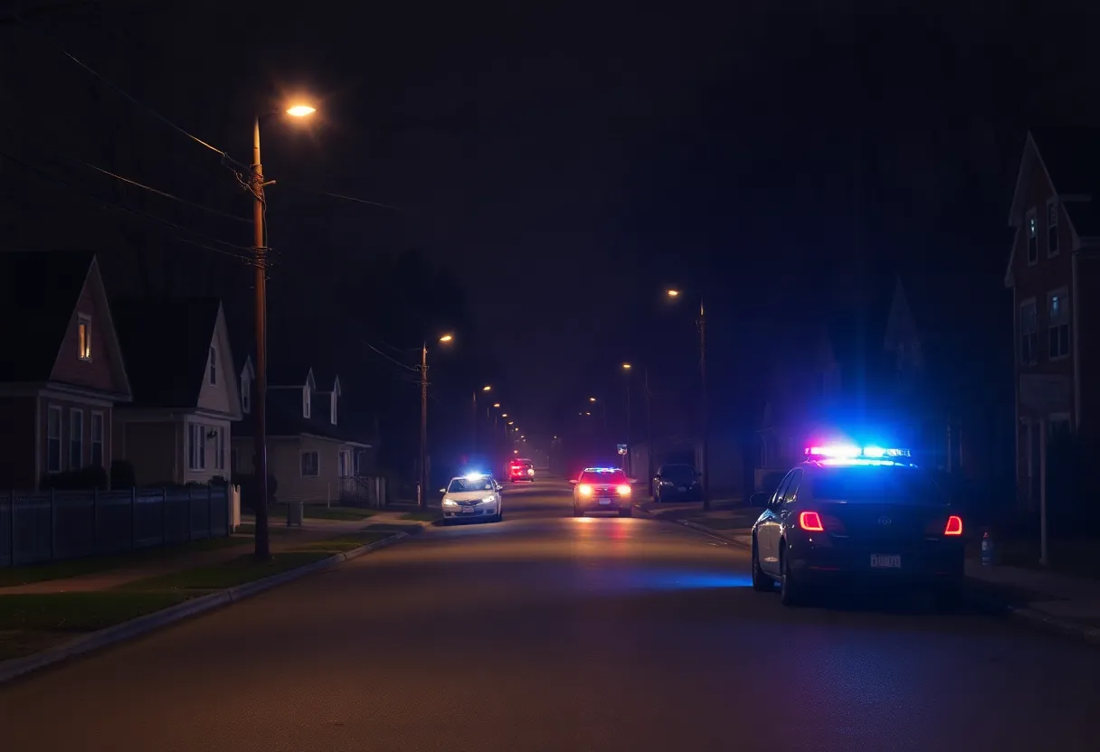 Police lights at a shooting scene in Florence County