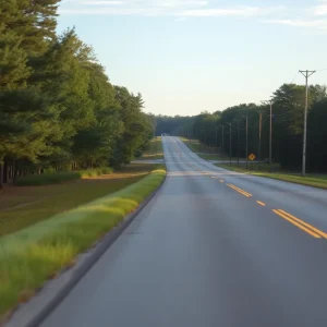 Landscape of Hyman Road in Florence County, South Carolina