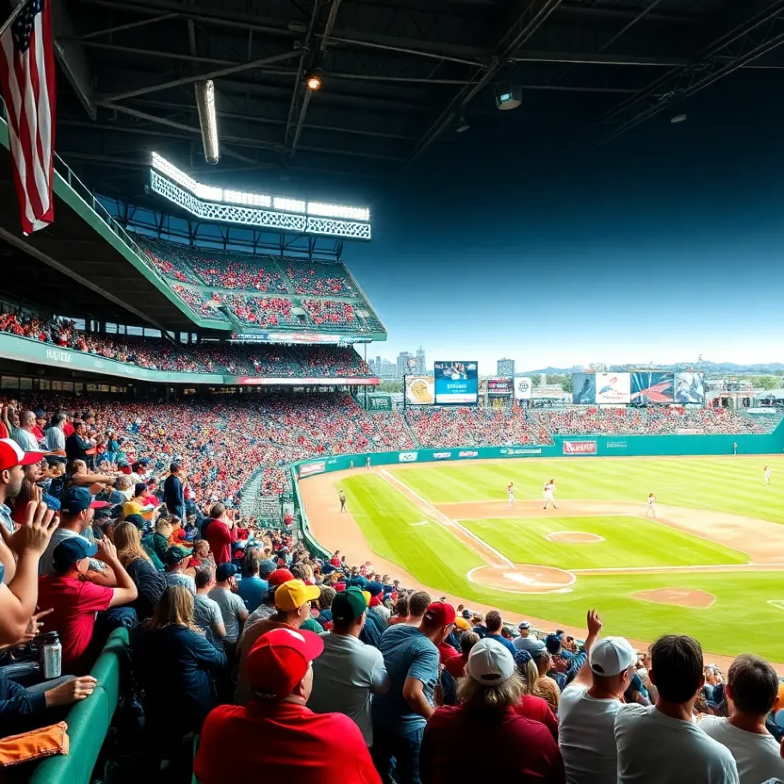 Fans enjoying a Florence Flamingos baseball game with players in action.