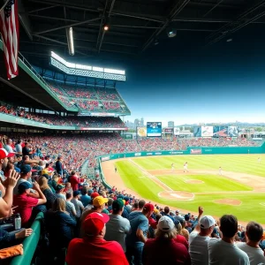 Fans enjoying a Florence Flamingos baseball game with players in action.