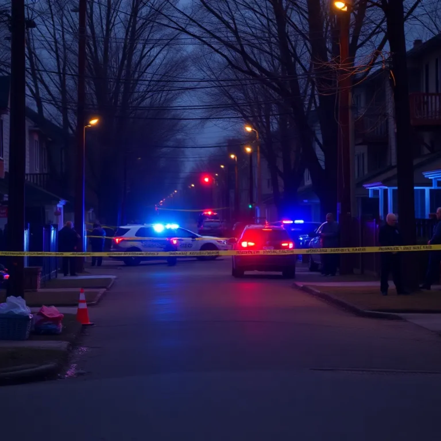 Police at the scene of a shooting in Florence SC