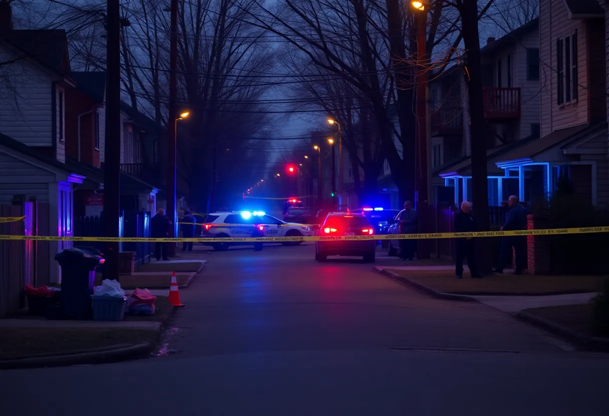 Police at the scene of a shooting in Florence SC