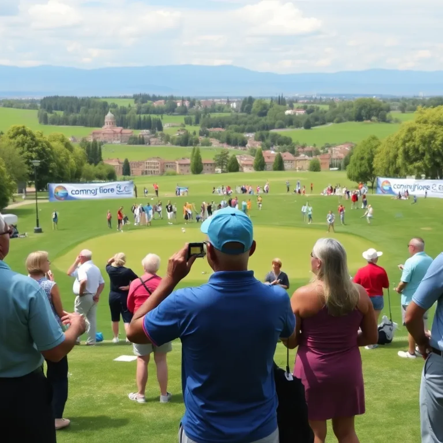 Florence scholarship golf tournament with community members participating