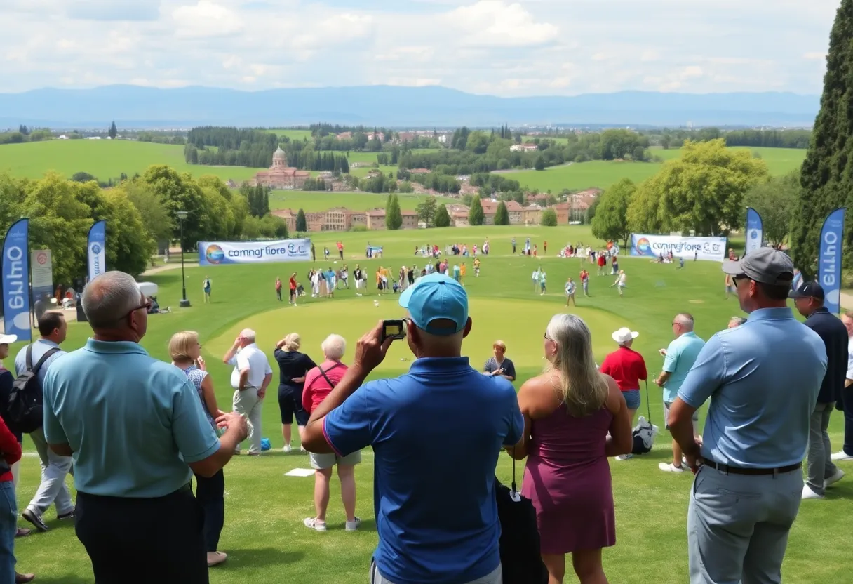 Florence scholarship golf tournament with community members participating